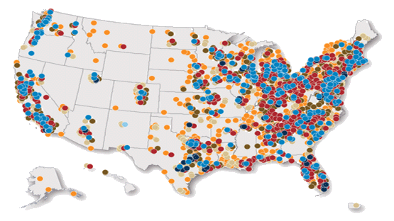 Blue Distinction Map