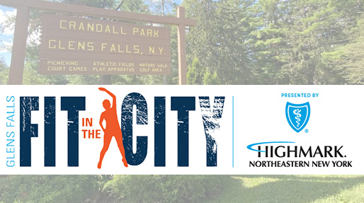 Fit in the City logo with Crandall Park backdrop