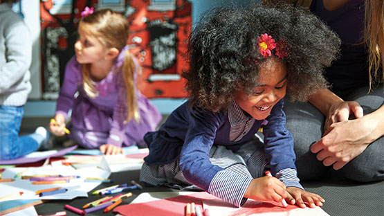 Girl coloring