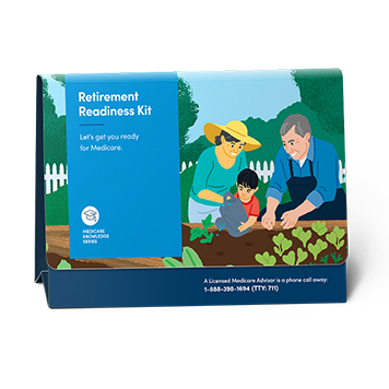 Retirement Readiness Kit booklet couple with kid in garden