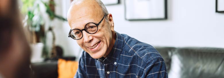 photo of a older man at a doctors office