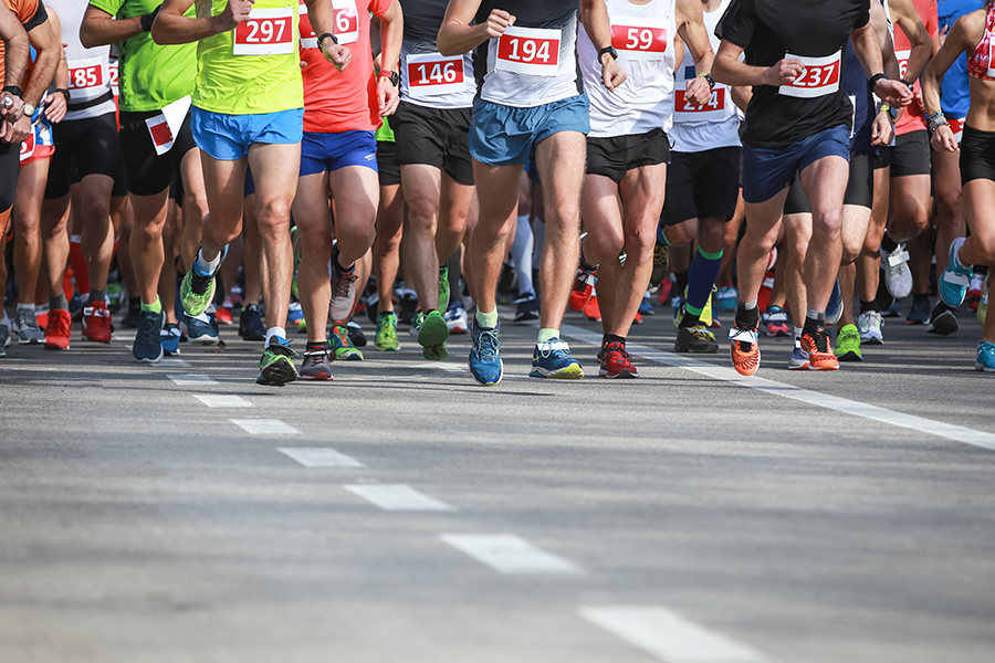 Runners in a marathon