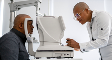 a man having an eye exam