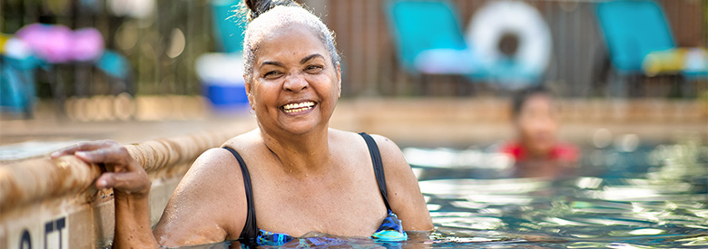 photo of a women in a swimming pool