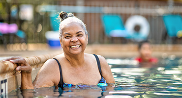 photo of a women in a swimming pool
