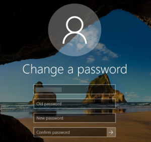 Password Reset windows OS screen