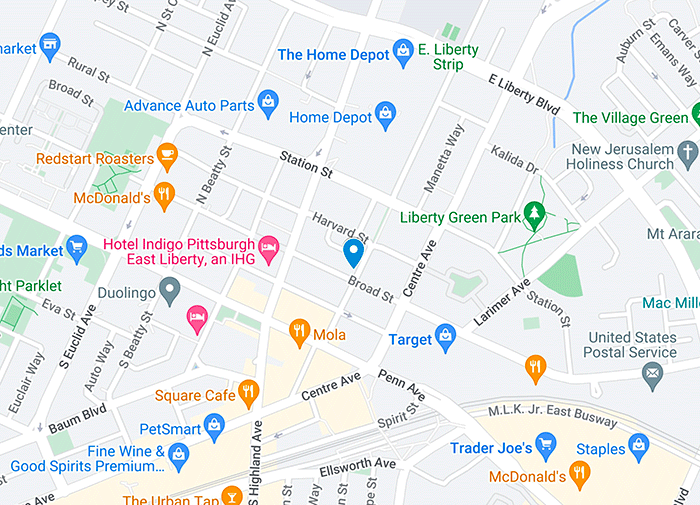 East Liberty Pittsburgh Map