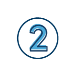 illustrated number two highlighted in blue